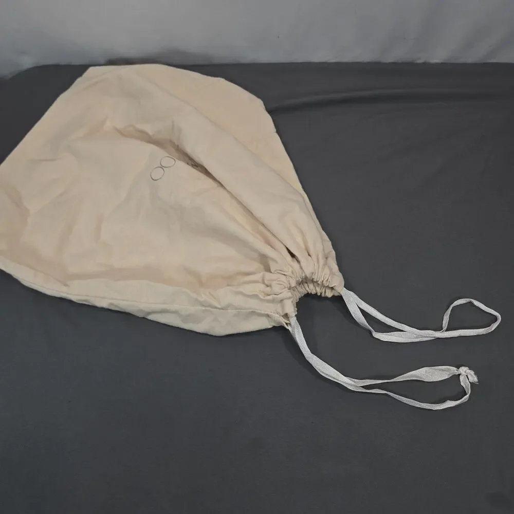 Jimmy Choo Dust Bag Beige Cotton Drawstring Large Storage Pouch 19x20 Italy